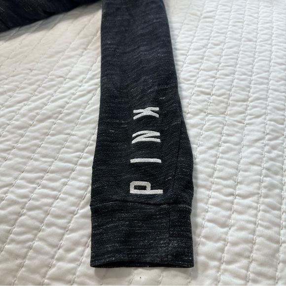 PINK Victoria's Secret Charcoal Hoodie with Logo - Picture 9 of 13